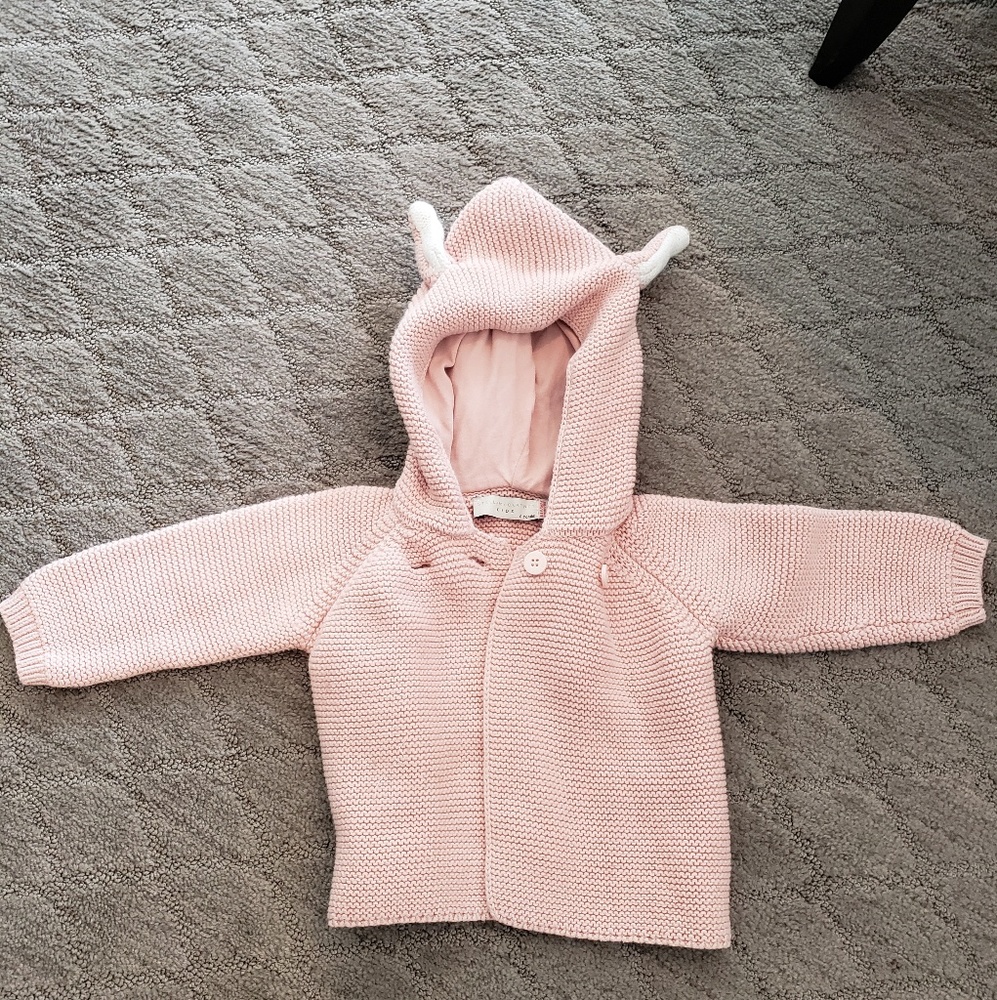 Stella McCartney Kids light pink bunny cardigan